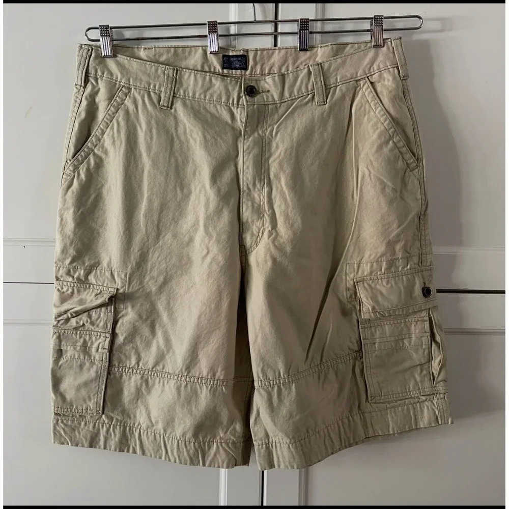 Levis Mens Tan Khaki Cargo Shorts Multi Pocket Utility W42 36610-8091
